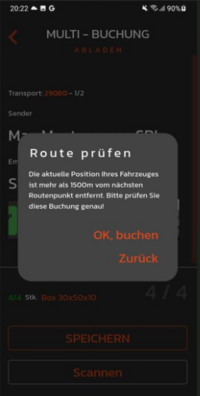 Route prüfen